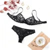 Fast Ship USA Women's Sexy Lace Bra Panty Set Sheer Mesh Lingerie for Ladies