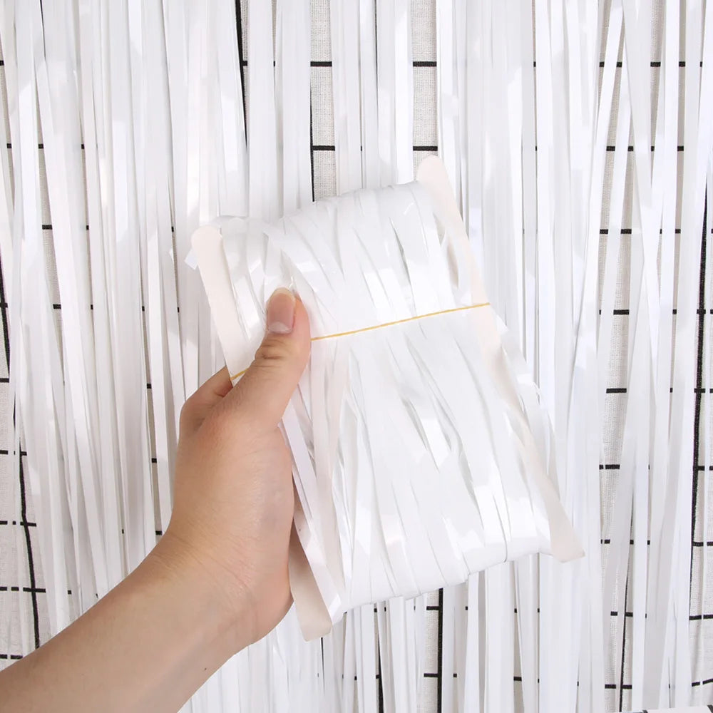 Party Background Decoration Foil Fringe Curtain Sequin