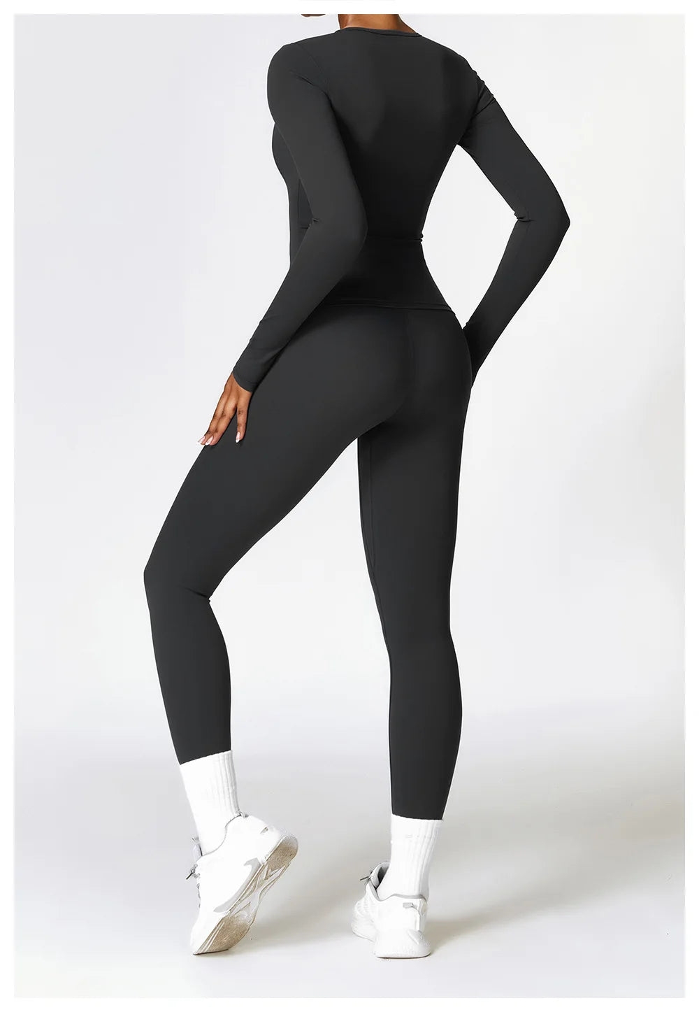 Women Yoga Solid Sports Top Long Sleeve Gym Workout Running Shirts Quick Dry Fitness Gym Sport Wear
