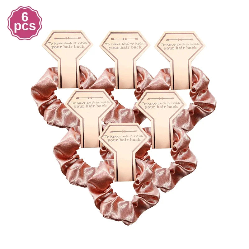6 PC Bridesmaid Scrunchies 29 DIFFERENT COLORS
