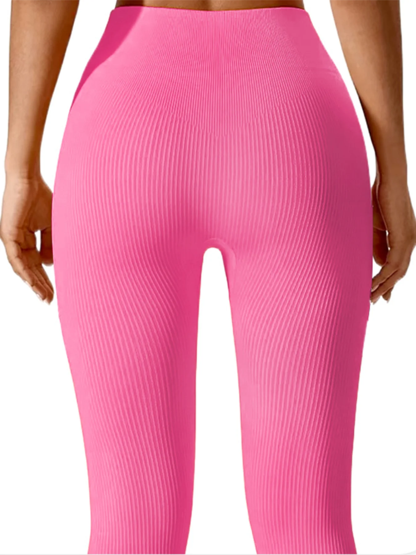 High Waisted Seamless Yoga Leggings Ribbed Sportswear Tights Fitness Apparel for Women Gym and Casual Wear for Fall & Winter