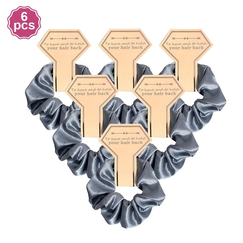 6 PC Bridesmaid Scrunchies 29 DIFFERENT COLORS