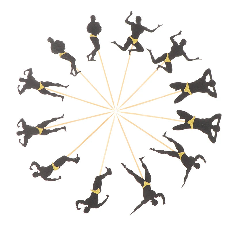 12pcs Male Cupcake Toppers