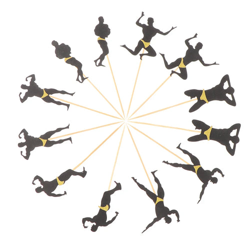 12pcs Male Cupcake Toppers