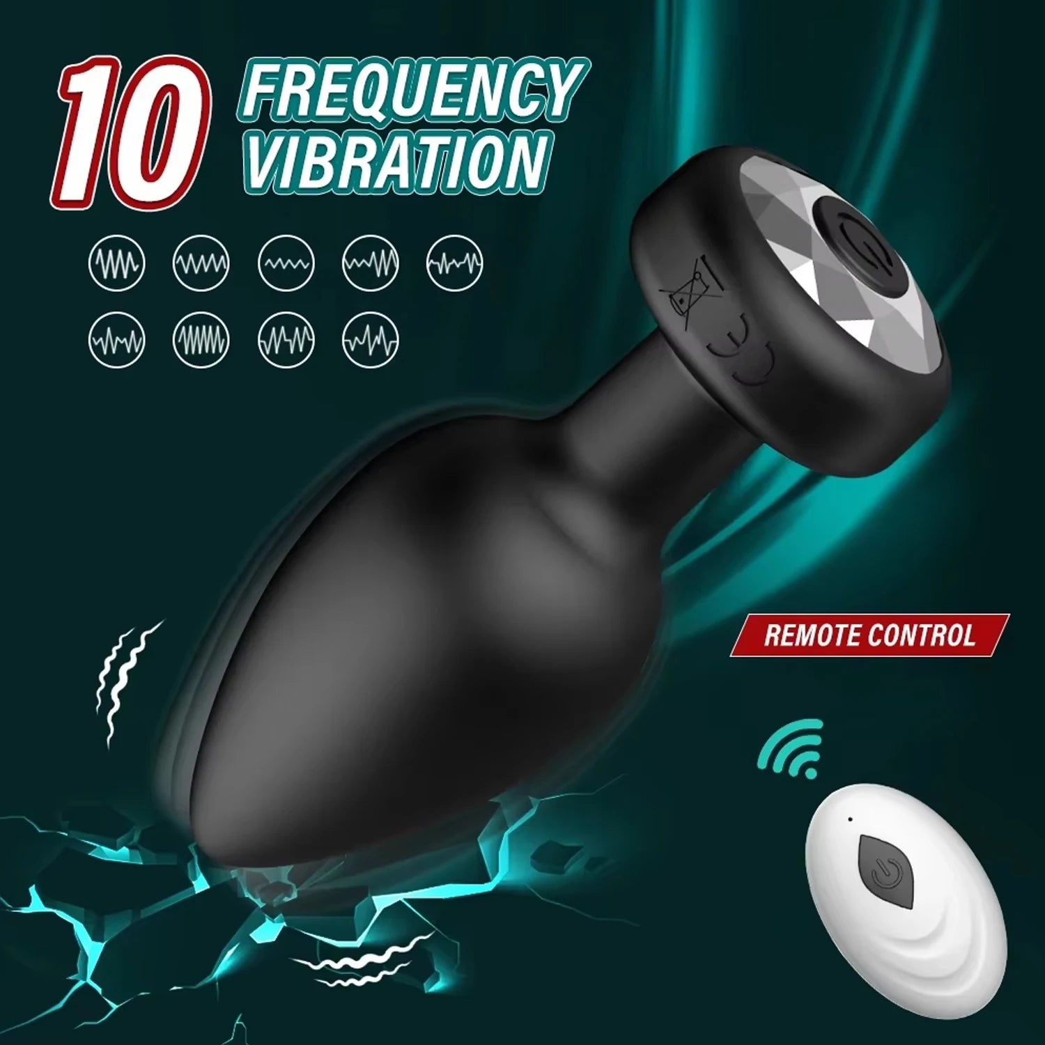 Anal Vibrator Wireless Remote Control Butt Plug