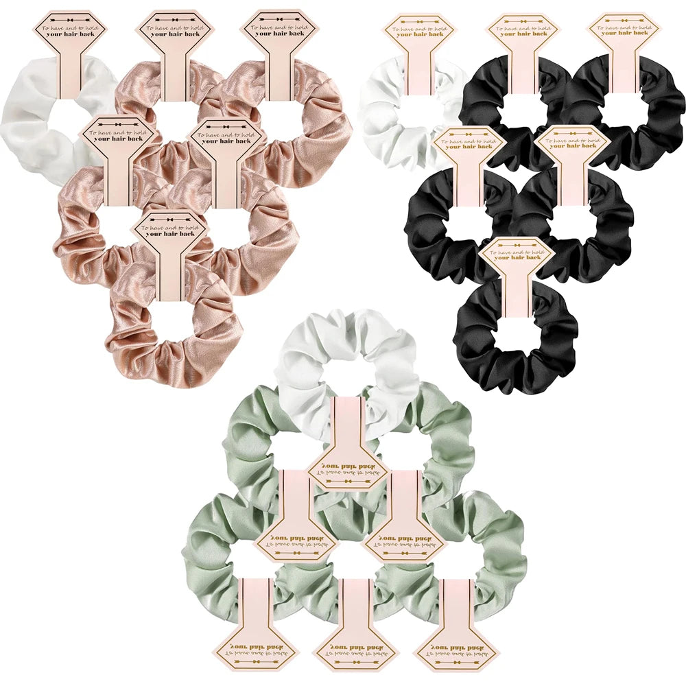 6 PC Bridesmaid Scrunchies 29 DIFFERENT COLORS