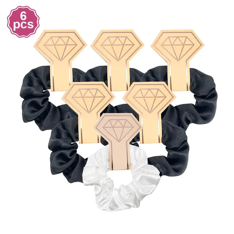 6 PC Bridesmaid Scrunchies 29 DIFFERENT COLORS