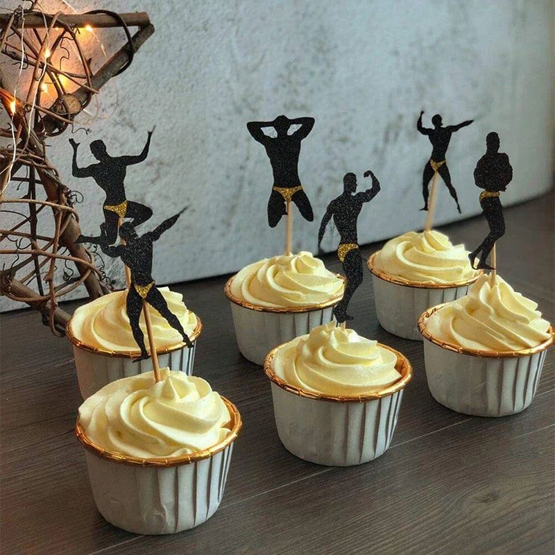 12pcs Male Cupcake Toppers