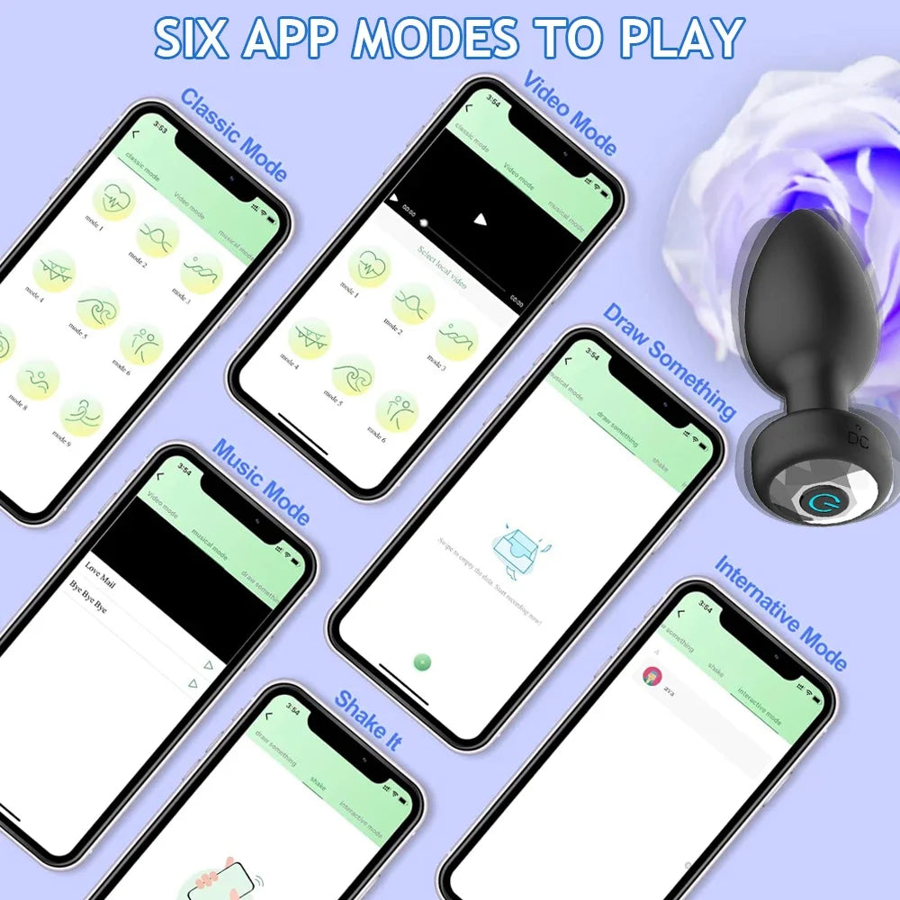 Anal Vibrator Wireless Remote Control Butt Plug