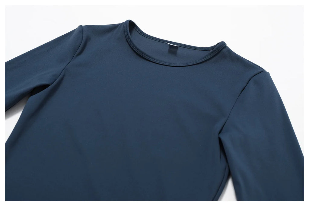 Women Yoga Solid Sports Top Long Sleeve Gym Workout Running Shirts Quick Dry Fitness Gym Sport Wear