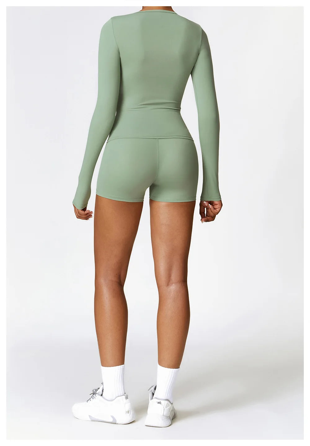 Women Yoga Solid Sports Top Long Sleeve Gym Workout Running Shirts Quick Dry Fitness Gym Sport Wear