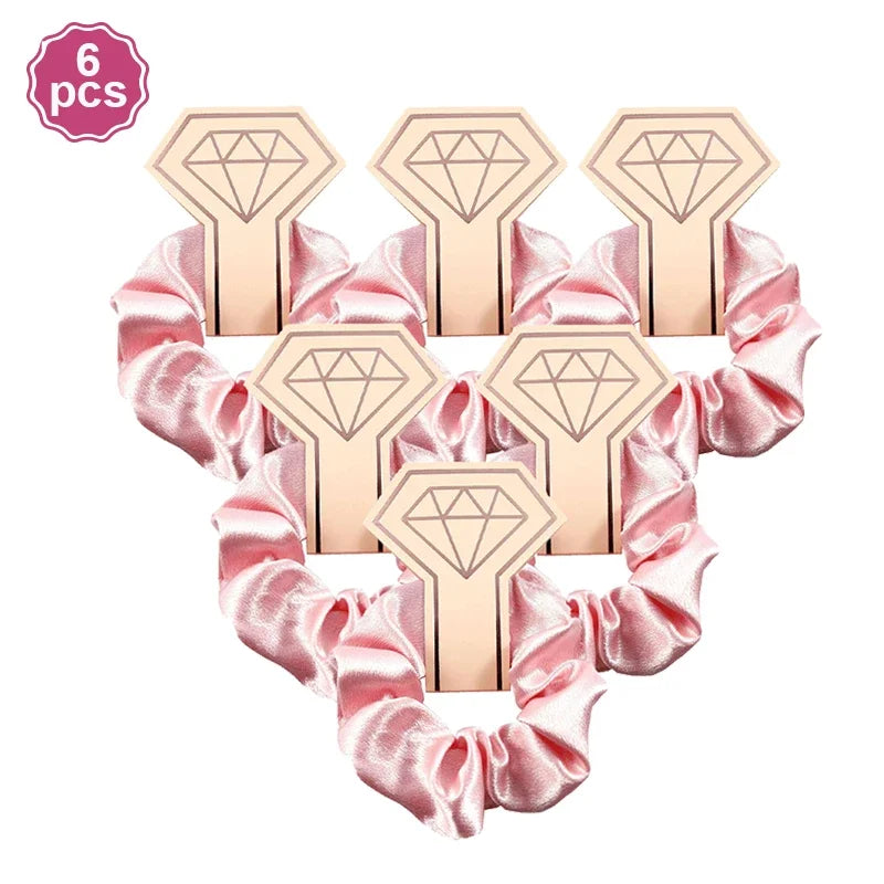 6 PC Bridesmaid Scrunchies 29 DIFFERENT COLORS