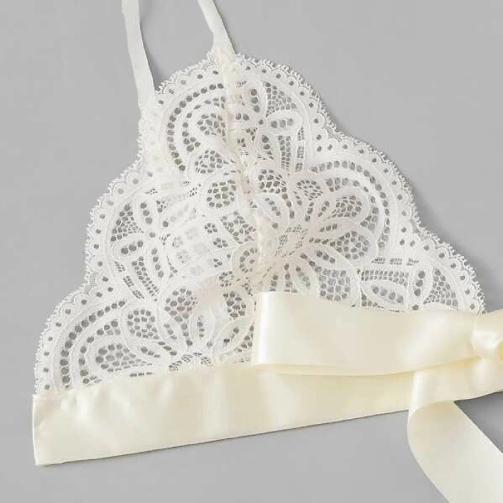 Stain Bandage Sexy Lingerie Set Transparent Lace 2 Pieces Sexy No Steel Ring Bra Panty Set Lingerie For Ladies Women'S Underwear