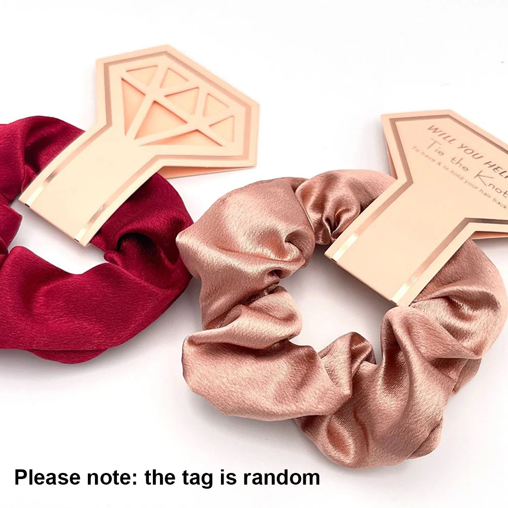 6 PC Bridesmaid Scrunchies 29 DIFFERENT COLORS
