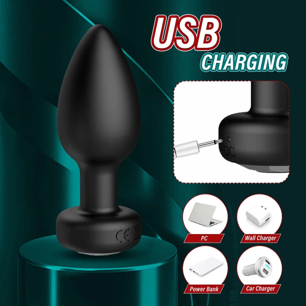 Anal Vibrator Wireless Remote Control Butt Plug