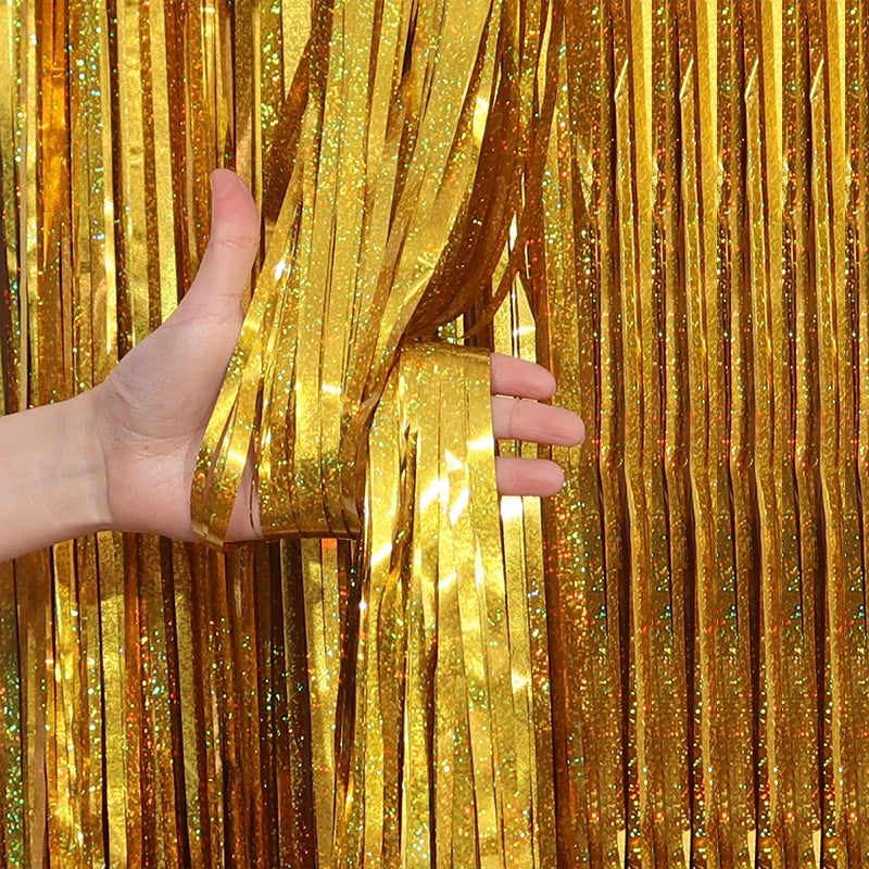 Party Background Decoration Foil Fringe Curtain Sequin