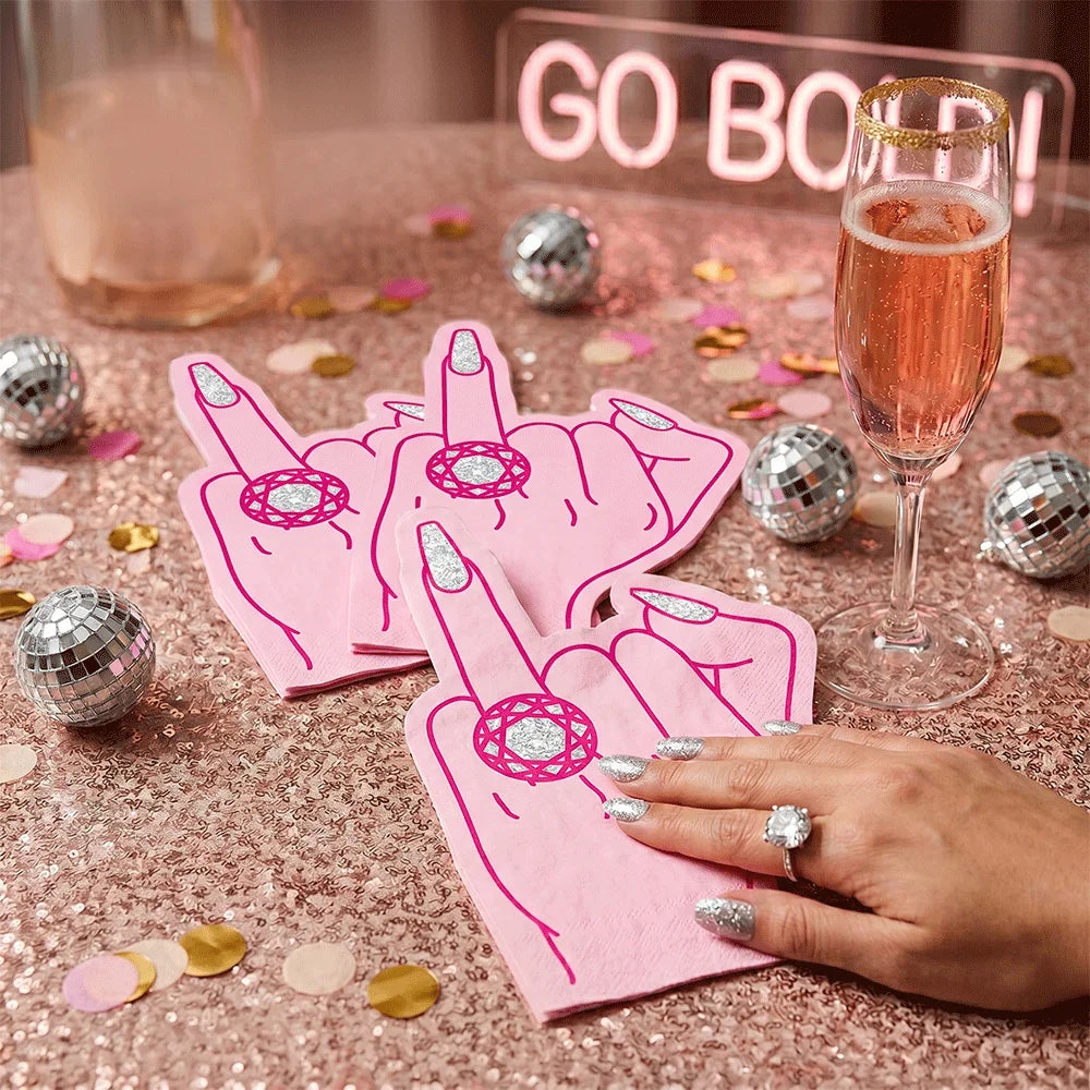 Napkins Pink Bridal Shower Tableware