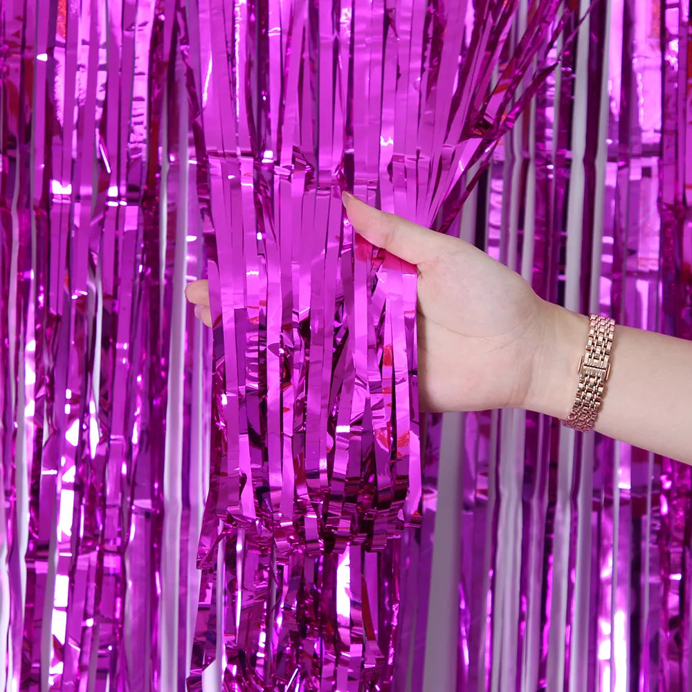Party Background Decoration Foil Fringe Curtain Sequin