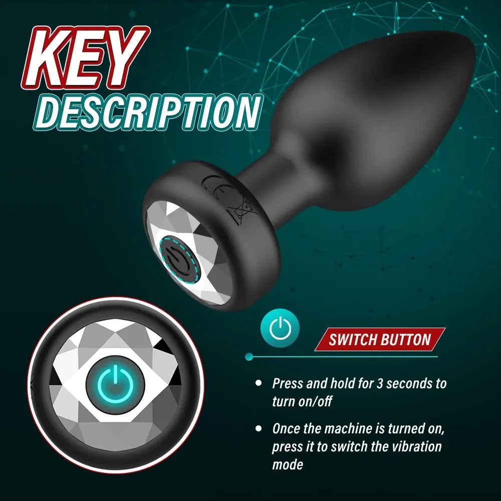 Anal Vibrator Wireless Remote Control Butt Plug