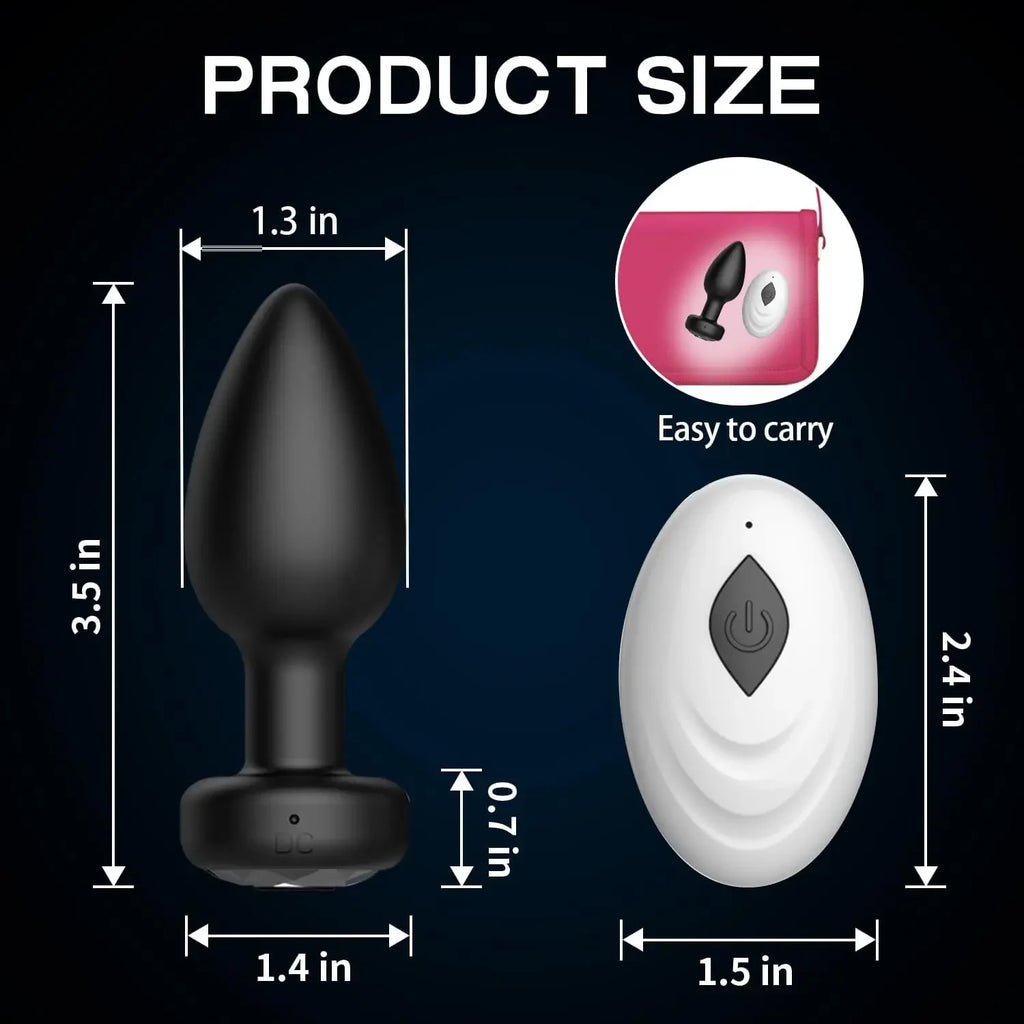 Anal Vibrator Wireless Remote Control Butt Plug