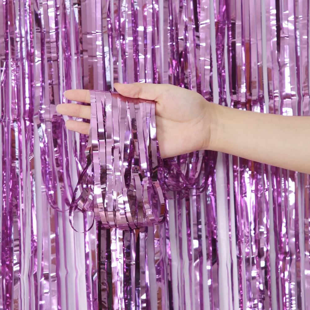 Party Background Decoration Foil Fringe Curtain Sequin