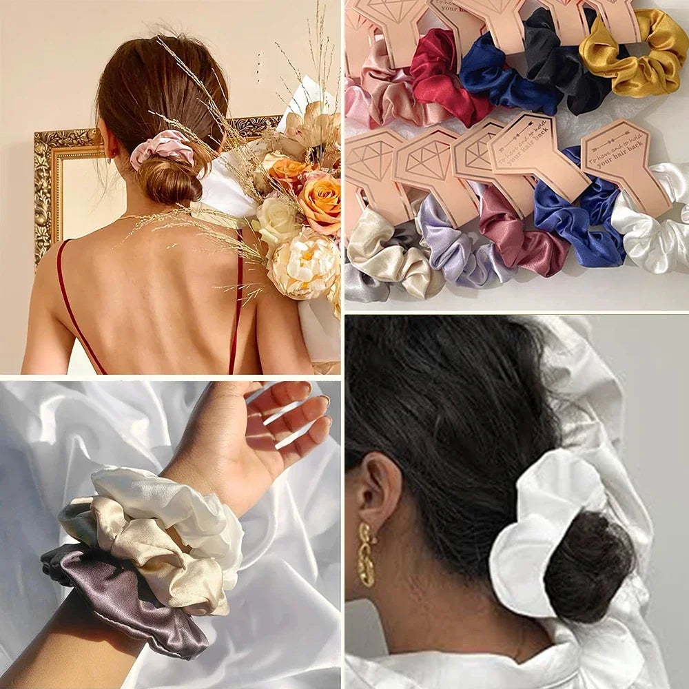 6 PC Bridesmaid Scrunchies 29 DIFFERENT COLORS