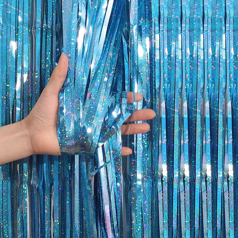 Party Background Decoration Foil Fringe Curtain Sequin