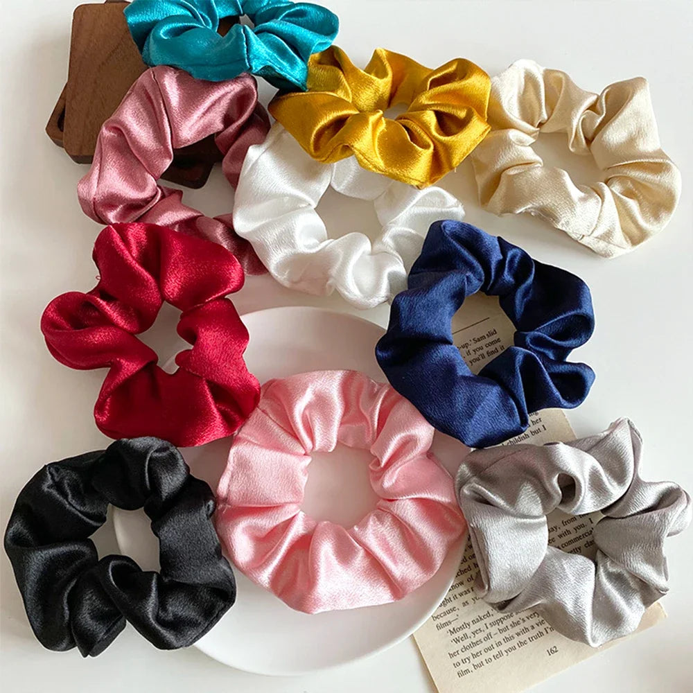 6 PC Bridesmaid Scrunchies 29 DIFFERENT COLORS