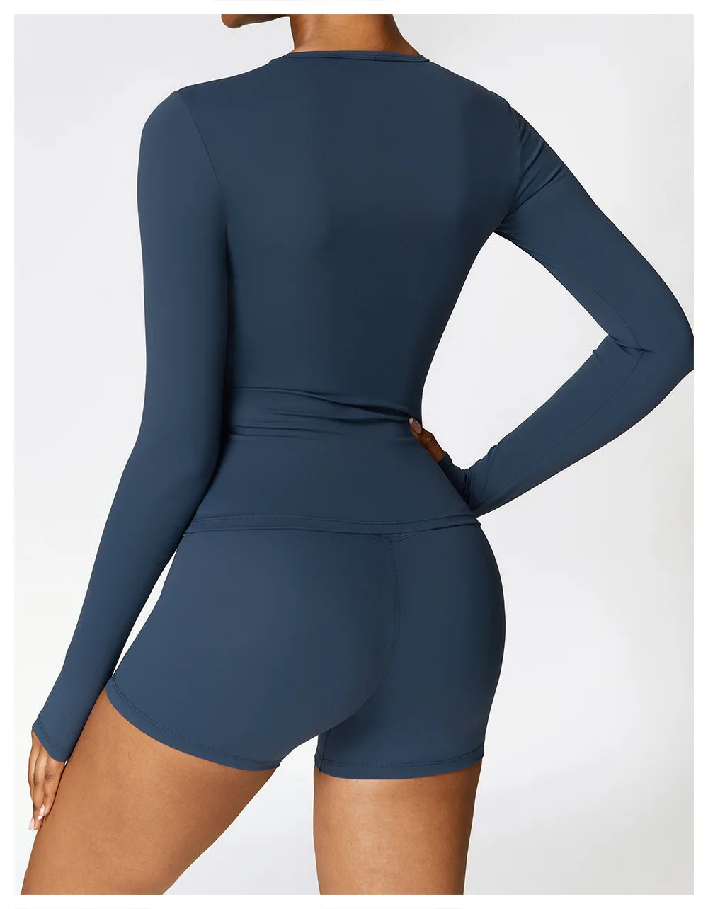 Women Yoga Solid Sports Top Long Sleeve Gym Workout Running Shirts Quick Dry Fitness Gym Sport Wear