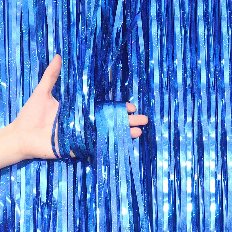 Party Background Decoration Foil Fringe Curtain Sequin