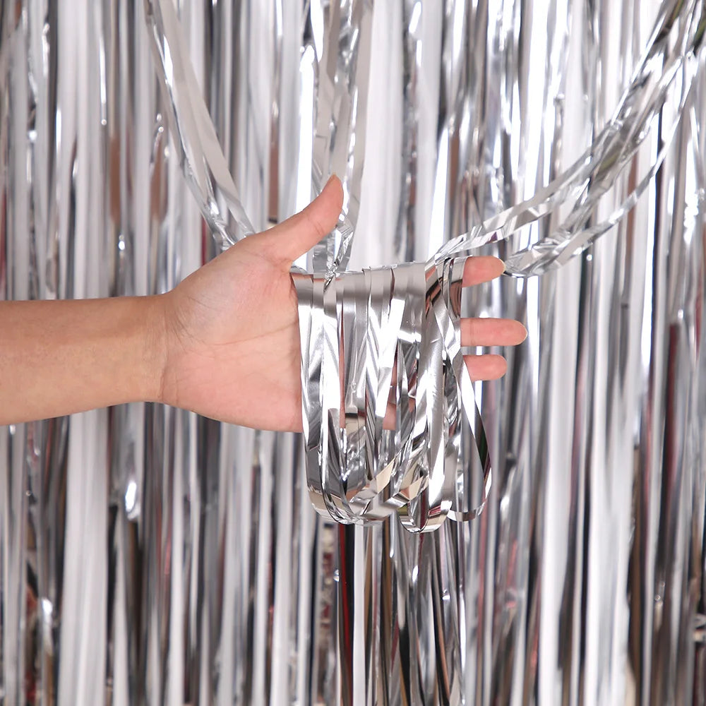 Party Background Decoration Foil Fringe Curtain Sequin