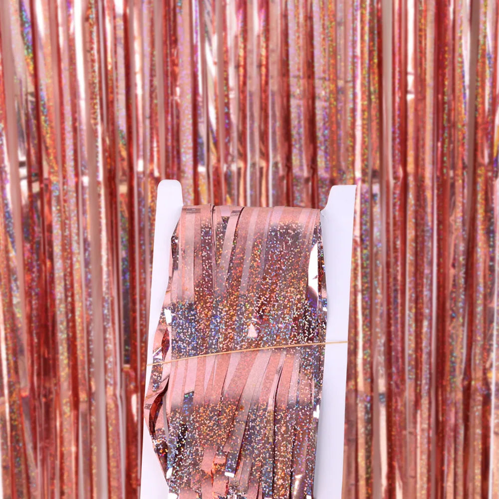 Party Background Decoration Foil Fringe Curtain Sequin