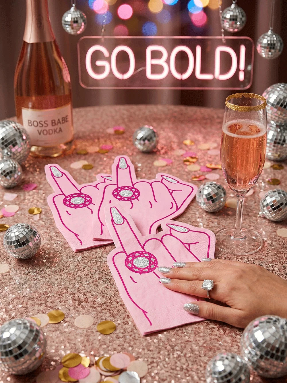 Napkins Pink Bridal Shower Tableware