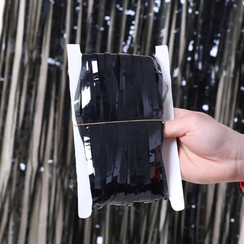 Party Background Decoration Foil Fringe Curtain Sequin