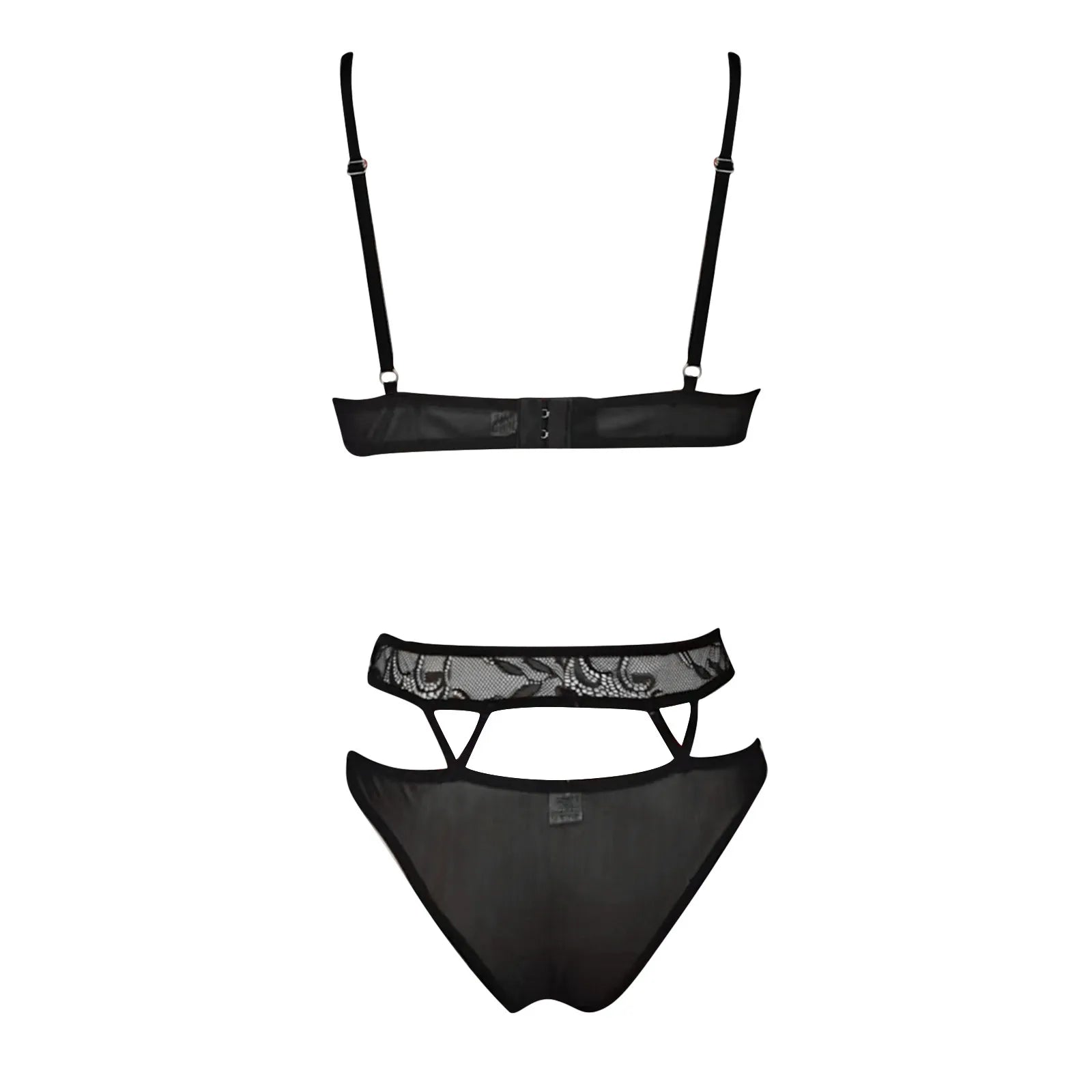 Women Lingerie Sexy Lace Crochet Cutout Embroidery Bra And High Waist Panty Set Sexy Plus Size Erotic Clothing Brassiere Set