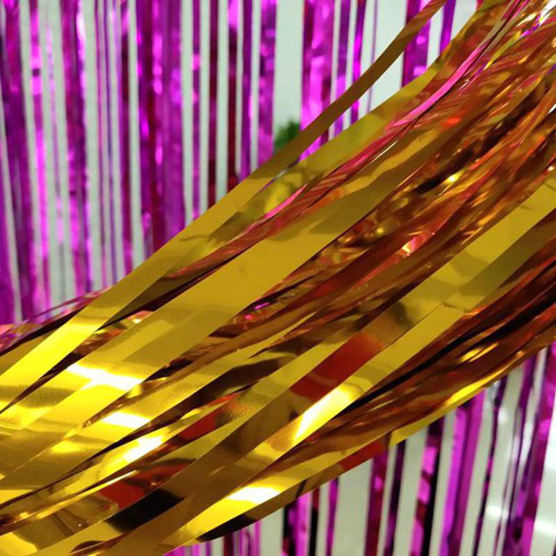 Party Background Decoration Foil Fringe Curtain Sequin