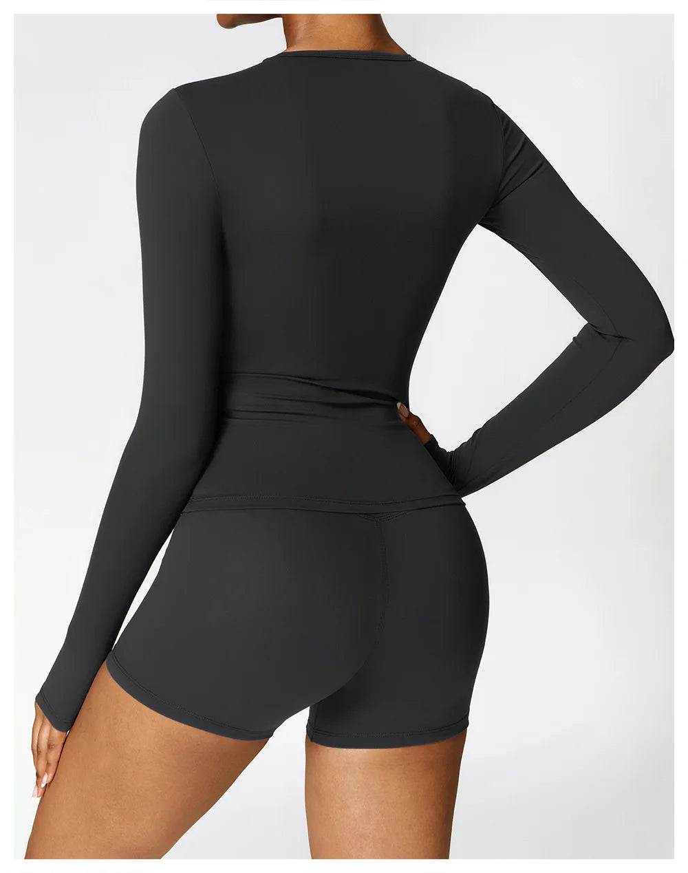 Women Yoga Solid Sports Top Long Sleeve Gym Workout Running Shirts Quick Dry Fitness Gym Sport Wear