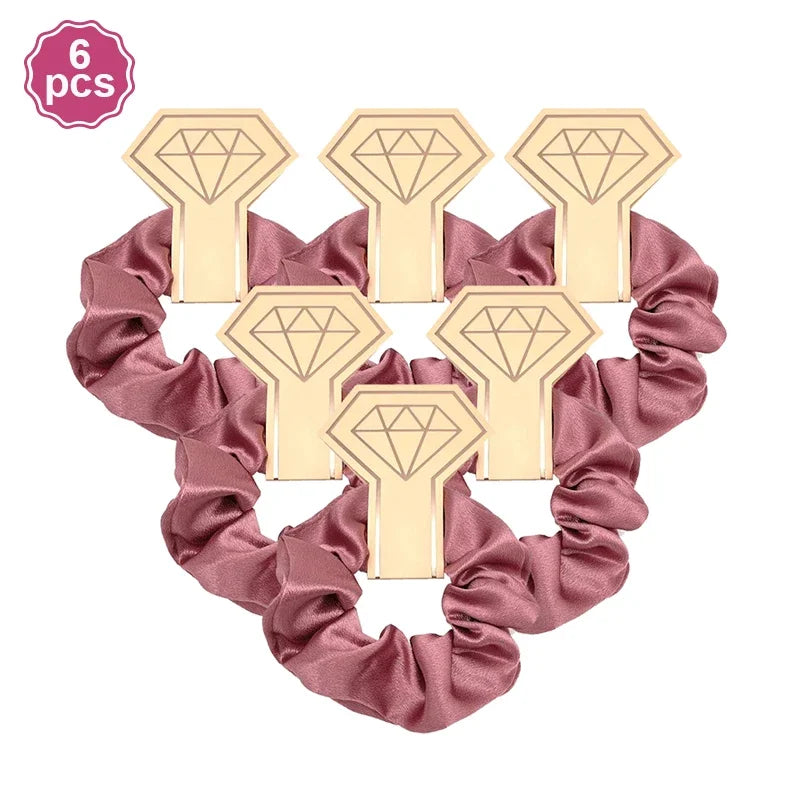 6 PC Bridesmaid Scrunchies 29 DIFFERENT COLORS