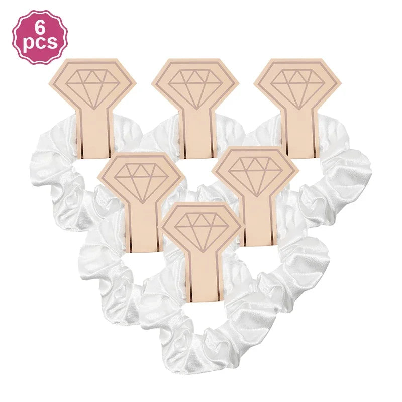 6 PC Bridesmaid Scrunchies 29 DIFFERENT COLORS