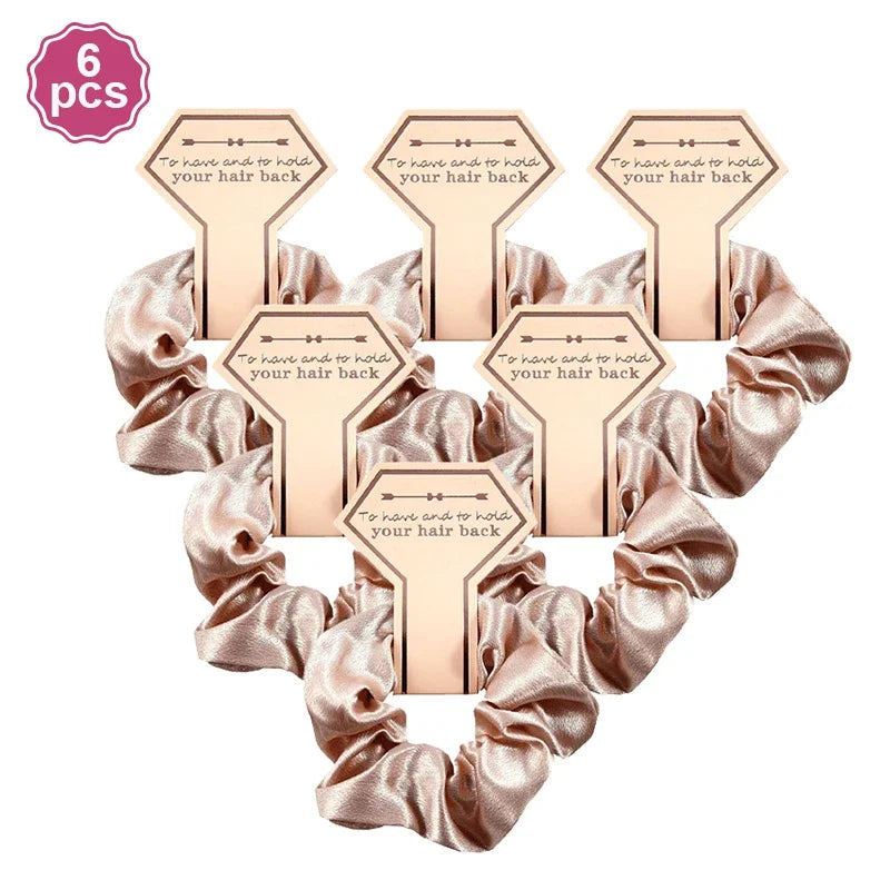 6 PC Bridesmaid Scrunchies 29 DIFFERENT COLORS