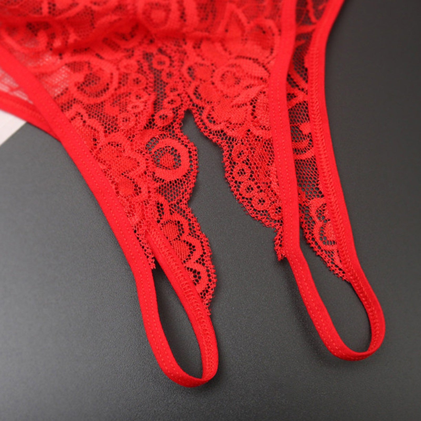 Sexy Open Crotch Panties Ladies Perspective Lace Lingerie Embroidered Bowknot Low-Waist Japanese Panties Breathable Pantys