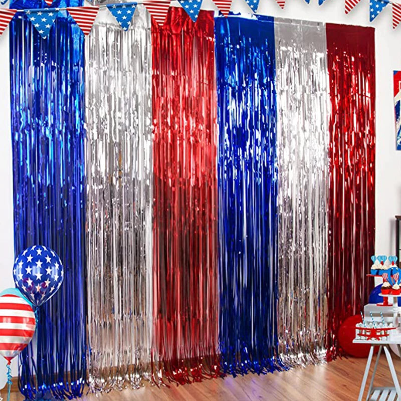 Party Background Decoration Foil Fringe Curtain Sequin
