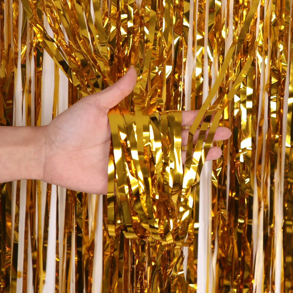 Party Background Decoration Foil Fringe Curtain Sequin