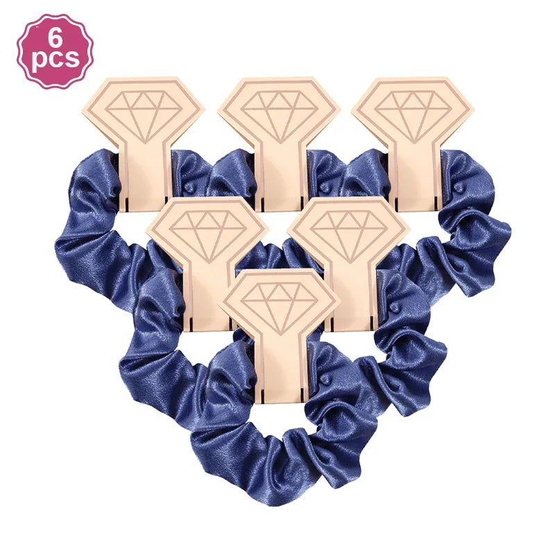 6 PC Bridesmaid Scrunchies 29 DIFFERENT COLORS