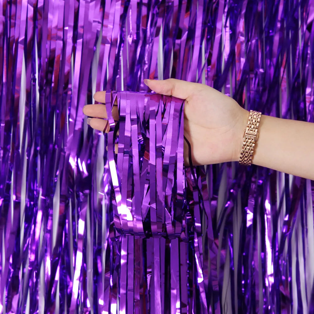 Party Background Decoration Foil Fringe Curtain Sequin