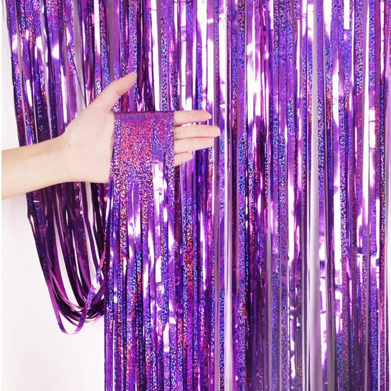 Party Background Decoration Foil Fringe Curtain Sequin